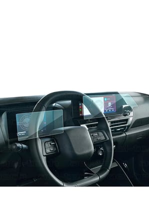 Citroen C4 MAX 2025 Uyumlu Dijital Gösterge ve Navigasyon 9H Nano Ekran Koruyucu 2'li Set