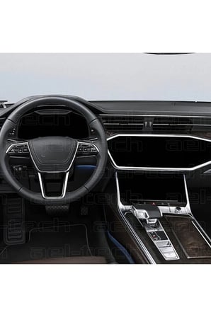 Audi A6 Dijital Gösterge Ve Navigasyon Uyumlu Nano Ekran Koruyucu 3lü Set 2019-2024