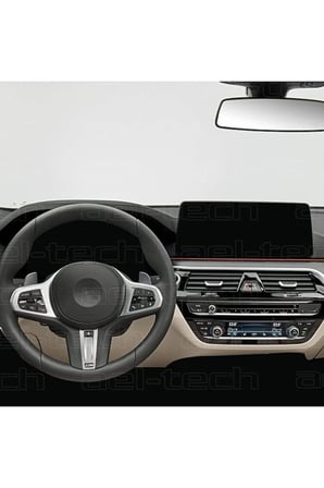 BMW 6 Serisi Dijital Gösterge ve 12,3 İnc Navigasyon Uyumlu Nano Ekran Koruyucu 2li Set