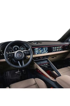 Porsche Macan Elektrik Uyumlu Dijital Gösterge ,Navigasyon ve Vites Etrafı 9H Nano Ekran Koruyucu 3lü Set