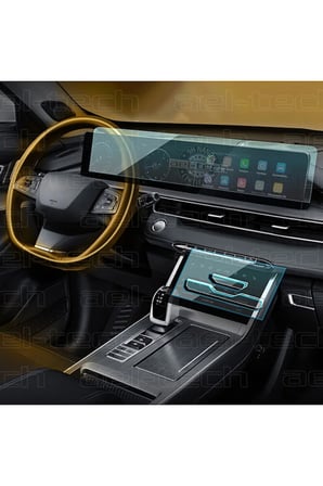 Chery Tiggo 7 Pro Avantgarde Uyumlu Gösterge Navigasyon Klima 9H Nano Ekran Koruyucu 2li Set