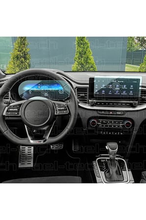 Kia X Ceed Uyumlu Navigasyon ve Dijital Gösterge 9H Nano Ekran Koruyucu 2'li Set
