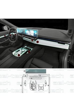 Bmw 5 Seri Uyumlu Navigasyon Dijital Gösterge Nano Ve Piano Black 9h Tpu Koruyucu 10 Lu Set 2024-2026