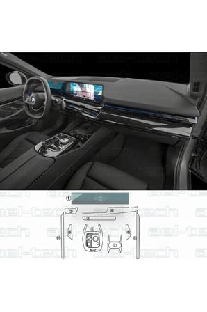 Bmw 5 Seri Uyumlu Piano Black Tpu Koruyucu 9 Lu Set 2025-2026