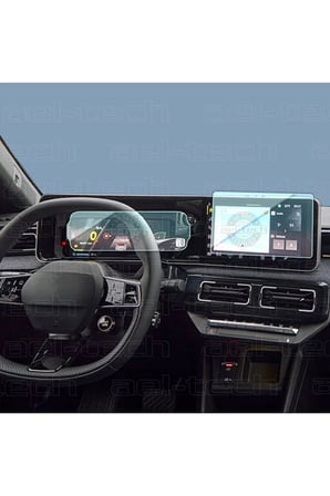 Renault 5 Elektrik Dijital Gösterge ve Navigasyon Uyumlu Nano Ekran Koruyucu 2 li Set 2025-2026