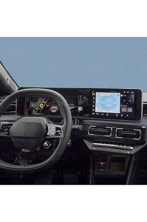 Renault 5 Elektrik Dijital Gösterge ve Navigasyon Uyumlu Nano Ekran Koruyucu 2 li Set 2025-2026