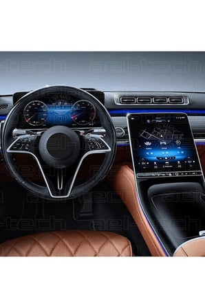 Mercedes S Seri Navigasyon ve Dijital gösterge uyumlu Nano Ekran Koruyucu 2li Set 2020-2025