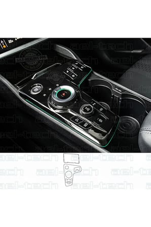 Kia Sportage Prestige Uyumlu Vites Etrafı Piano Black TPU Koruyucu 2 li set