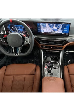 Bmw M3 Compitetion Uyumlu Navigasyon,Dijital Gösterge Ve Vites Etrafı Nano Ve Piano Black 9h Tpu Koruyucu 2 Li Set 2023-2026