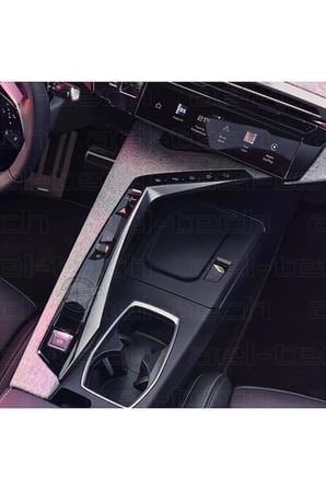 Peugeot 3008 Uyumlu Vites Etrafı Piano Black TPU Koruyucu 2 li Set 2024-2026