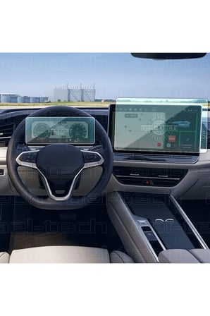 Volkswagen Passat Variant Uyumlu 10 İnç Dijital Gösterge Ve 15 inç Navigasyon 9h Nano Ekran Koruyuc
