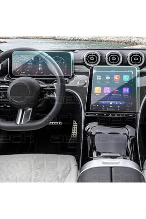 Mercedes CLE Seri Navigasyon ve Dijital gösterge uyumlu Nano Ekran Koruyucu 2li Set