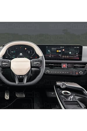 Kia EV6 Uyumlu Dijital Gösterge,Navigasyon ve Klima 9H Nano Ekran Koruyucu 2 li Set 2024-2025