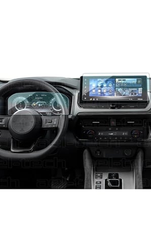 Nissan Qashqai Uyumlu Dijital Gösterge Ve Navigasyon 9h Nano Ekran Koruyucu 2'li Set 2024-2026