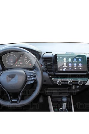 Honda City Uyumlu Navigasyon,5h Dijital Gösterge Ve Klima Üstü 9h Nano Ekran Koruyucu 3'lü Set