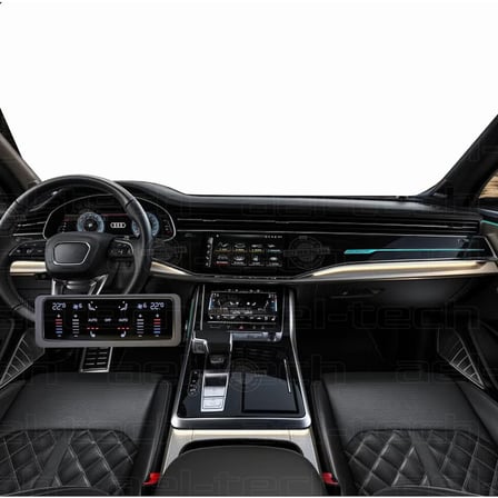Audi Q7 Navigasyon Dijital Gösterge 9h Nano ve Piano Black Uyumlu Tpu Koruyucu 9lu Set 2020-2026