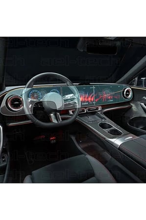 Mercedes GLC EV Uyumlu Dijital Gösterge ve Navigasyon 9H Nano Ekran Koruyucu 4'lü Set 2025-2026
