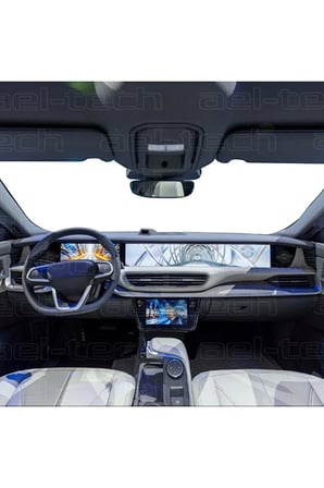 Togg T10F/T10X Uyumlu Gösterge ve Yolcu Bilgi Ekranı, Iç Merkezi Kontrol Ekranı, Kamera, Ön Konsol Koruyucu 4'lü Set 2023-2026