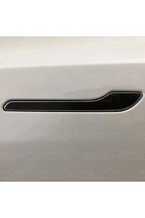 Tesla Model Y Kapı Kolu uyumlu 5D Karbon Görünüm Tpu  Koruyucu 4lü Set 2025