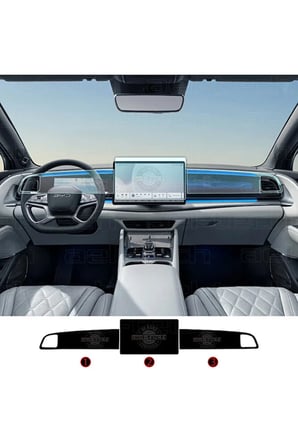 Byd Sealion 7 Navigasyon,Dijital Gösterge Ve Sağ Panel 9h Nano Ekran Koruyucu 3'lü Set 2025