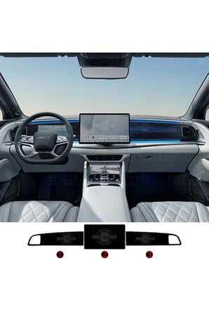 Byd Sealion 7 Navigasyon,Dijital Gösterge Ve Sağ Panel 9h Nano Ekran Koruyucu 3'lü Set 2025