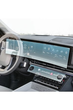 Hyundai Santa Fe Uyumlu 12.3 İnç Navigasyon ve Klima Kontrol 9H Nano Ekran Koruyucu 2'li Set 2024-2