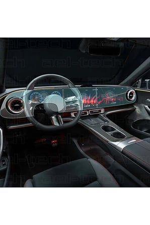 Mercedes CLA Uyumlu Dijital Gösterge ve Navigasyon 9H Nano Ekran Koruyucu 4'lü Set 2025-2026
