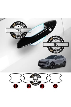 Kia Sportage Uyumlu Kapı Kolu Tpu Koruyucu 4lü Set 2022-2026