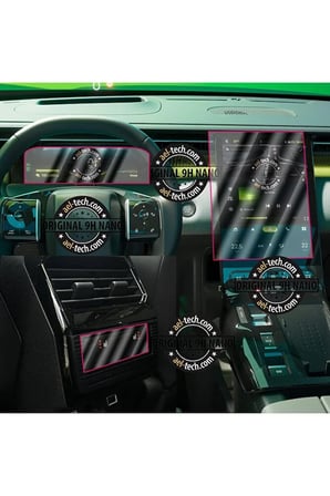 Citroen C5 Aircross Uyumlu Navigasyon,Dijital Gösterge ve Arka Klima Kontrol 9h Nano Koruyucu 3lü S