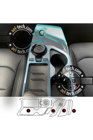 Kia EV6 Uyumlu Vites Etrafı Piano Black TPU Koruyucu 4lü Set 2022-2026
