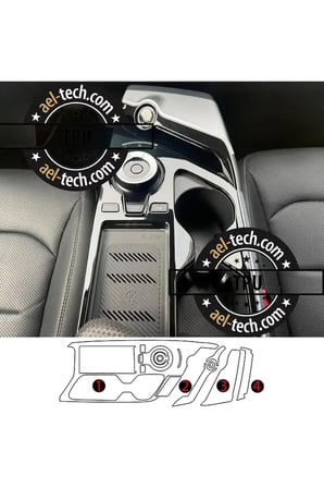 Kia EV6 Uyumlu Vites Etrafı Piano Black TPU Koruyucu 4lü Set 2022-2026