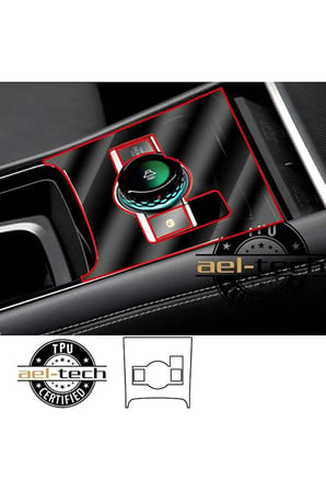 Volkswagen Tiguan Uyumlu Vites Etrafı Piano Black TPU Koruyucu 2024-2026