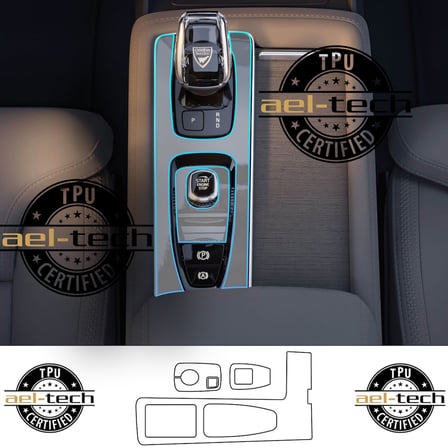 Volvo XC90 Uyumlu Vites Etrafı Piano Black TPU Koruyucu 2025-2026