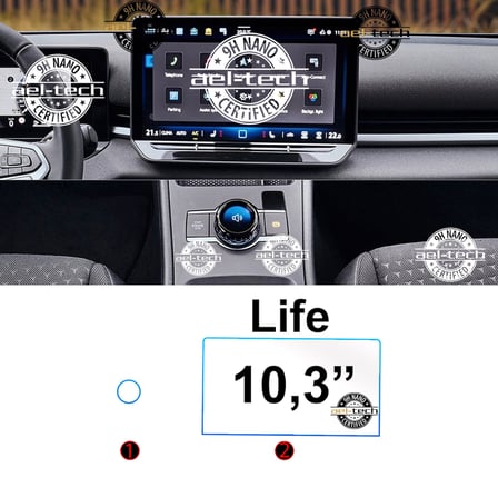 Volkswagen T-Roc Life Uyumlu 10,3 inç Navigasyon ve Home Tuşu 9h Nano Ekran Koruyucu 2li Set 2026-2027