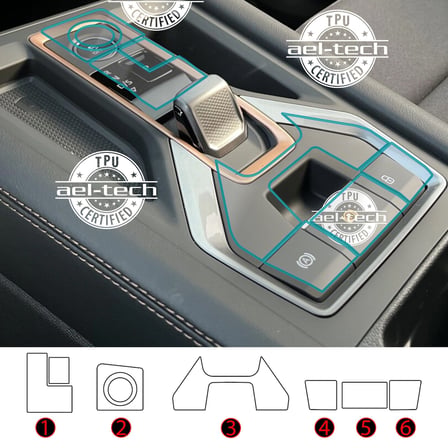 Cupra Formentor,Leon Uyumlu Vites Etrafı Piano Black TPU Koruyucu 6lı Set 2025-2026