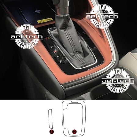 Honda Hr-V Uyumlu Vites Etrafı Piano Black Tpu Koruyucu 2li Set 2021-2026