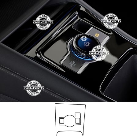 Volkswagen Tayron Uyumlu Vites Etrafı Piano Black TPU Koruyucu 2025-2026
