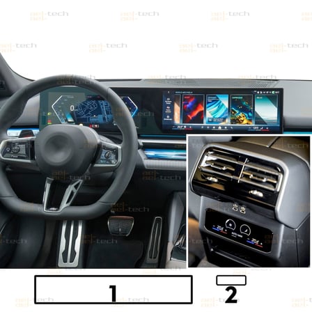 BMW 5 Serisi Uyumlu Multimedya ve Arka Klima 9h Nano Ekran Koruyucu 2li Set 2024-2026