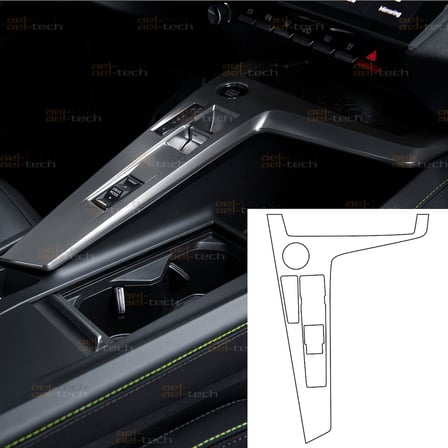 Peugeot 308/408 Uyumlu Vites Etrafı 5D Karbon Görünümlü TPU Koruma 2023-2026
