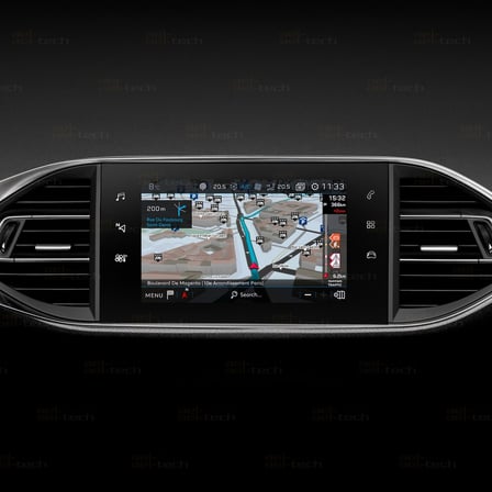 Peugeot 308 7 Inç Navigasyon Cam Ekran Koruyucu 2018-2021