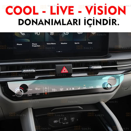 Kia Sportage Cool,Live,Vision Klima Kontrol Paneli 9h Nano Ekran Koruyucu 2025-2027