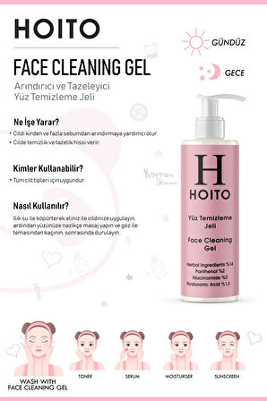 Hoito Yüz Temizleme Jeli 200ml-Herbal Ingredients%14 Panthenol %2 Niacinamide%2 Hyaluronic Acid%1,5