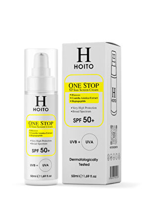 Hızlı Emilen Yapışkanlık Hissi Bırakmayan Güneş Koruyucu SPF50+/PA++++50ml-One Stop Sun Screen Cream