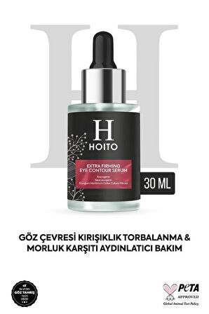 Hoito Extra Firming Eye Contour Serum 30ml-Göz Altı Morluk,Kırışıklık,Torbalanma Karşıtı Aydınlatıcı Bakım