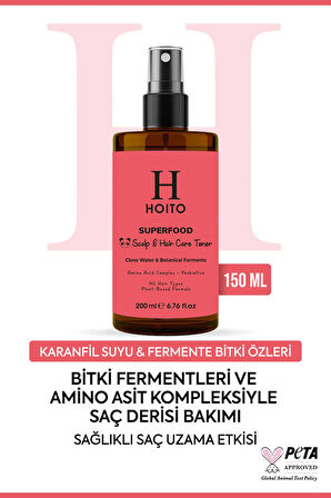 Saç Dökülmesi Karşıtı, Hızlı Saç Uzatma, Karanfil Suyu&Posbiyotik Saç&Saç Derisi Bakım Toniği 200ml