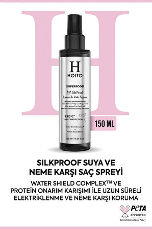 Su ve Neme Karşı Dayanıklı Isı Koruma Yoğun Parlaklık Kolay Tarama Sağlayan Saç Bakım Spreyi 150ml