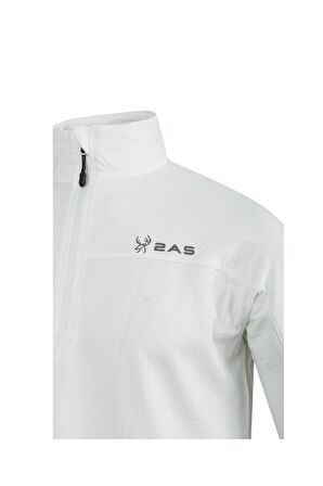 2AS Kolima Yarım Fermuarlı Sweatshirt Beyaz