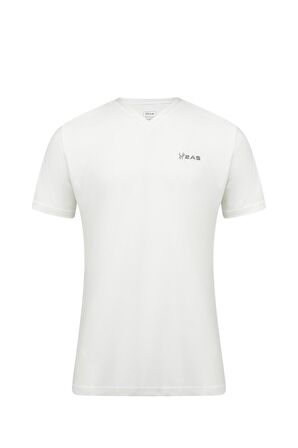 2AS Elba V Yaka T-shirt Beyaz