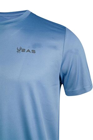 2AS Fiji Sıfır Yaka Tişört Mavi