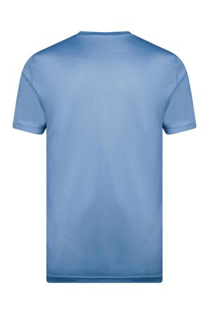 2AS Fiji Sıfır Yaka Tişört Mavi